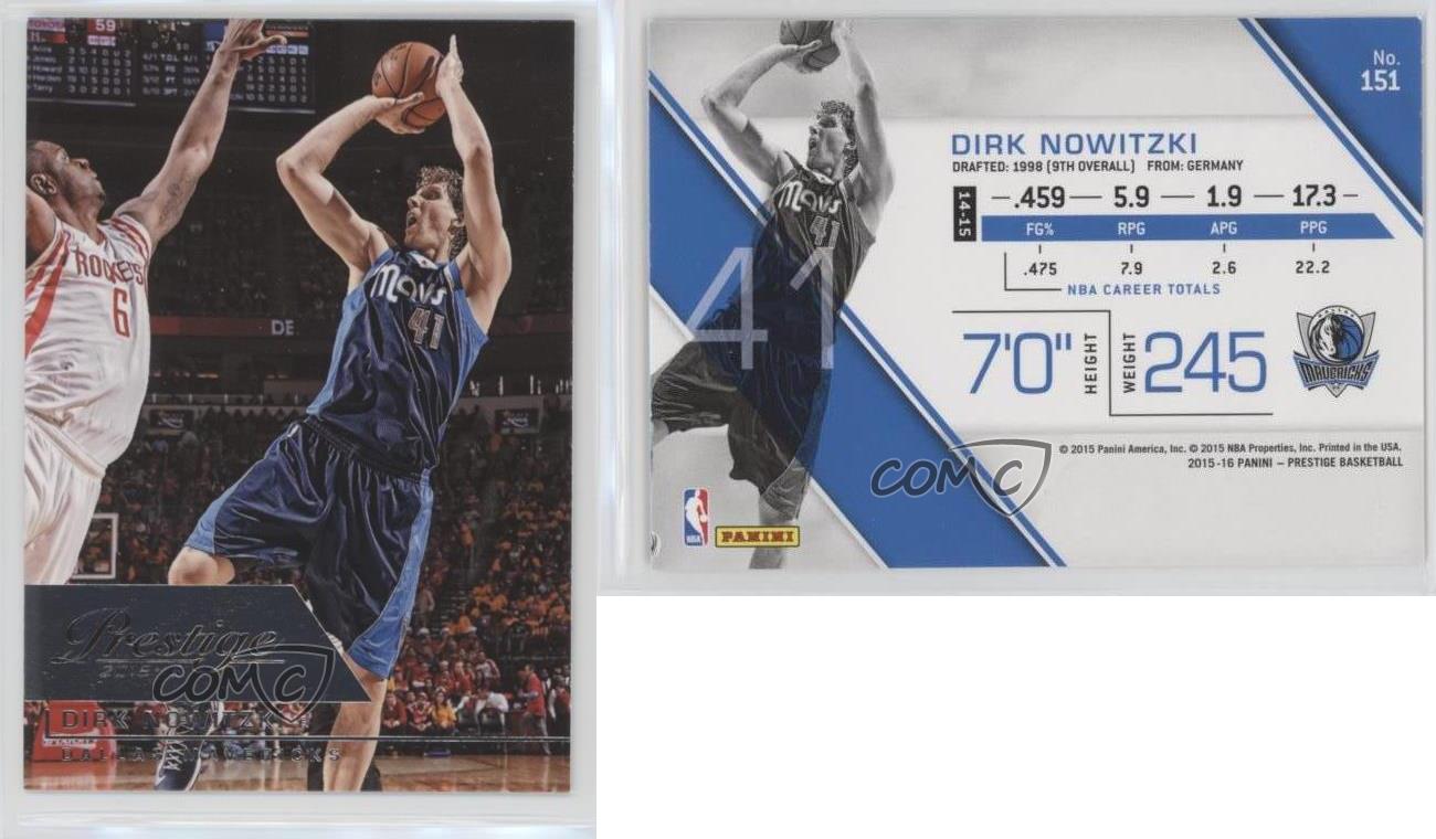 2015/16 Prestige Basketball Sammelkarte Dirk Nowitzki 