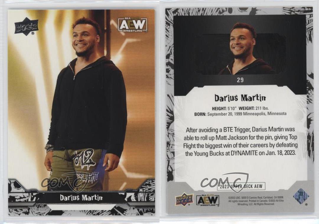 2023 Upper Deck AEW All Elite Wrestling Darius Martin #29 Rookie RC