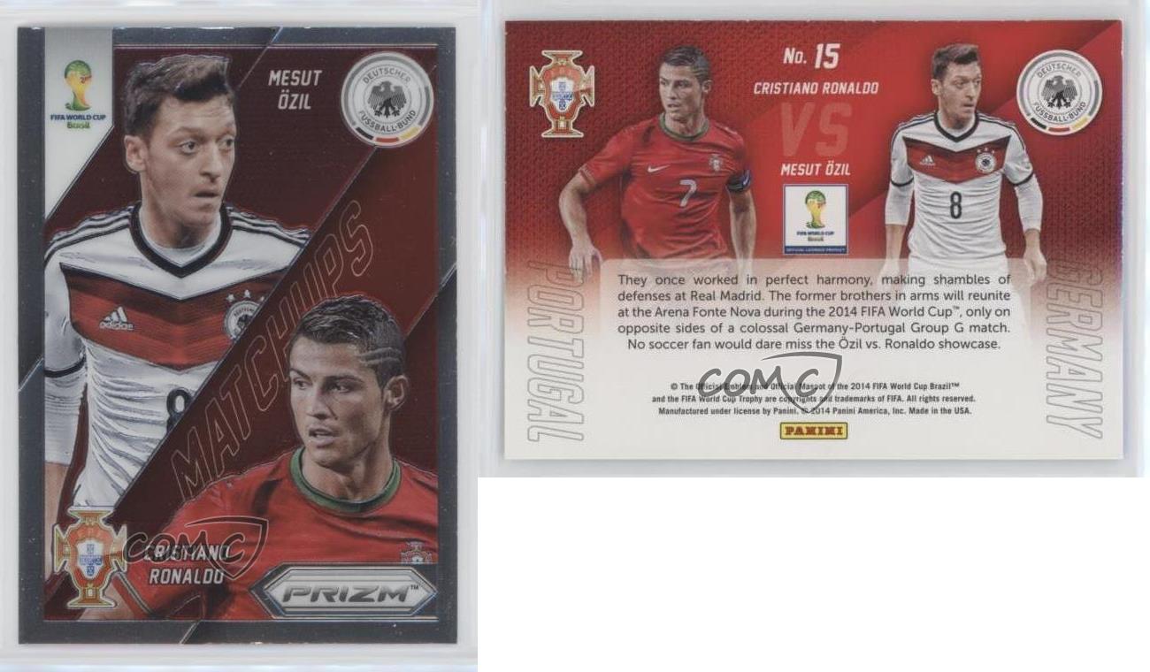 2014 Panini Prizm World Cup Matchups vs Mesut Özil Cristiano Ronaldo #15 - Bild 3 von 4