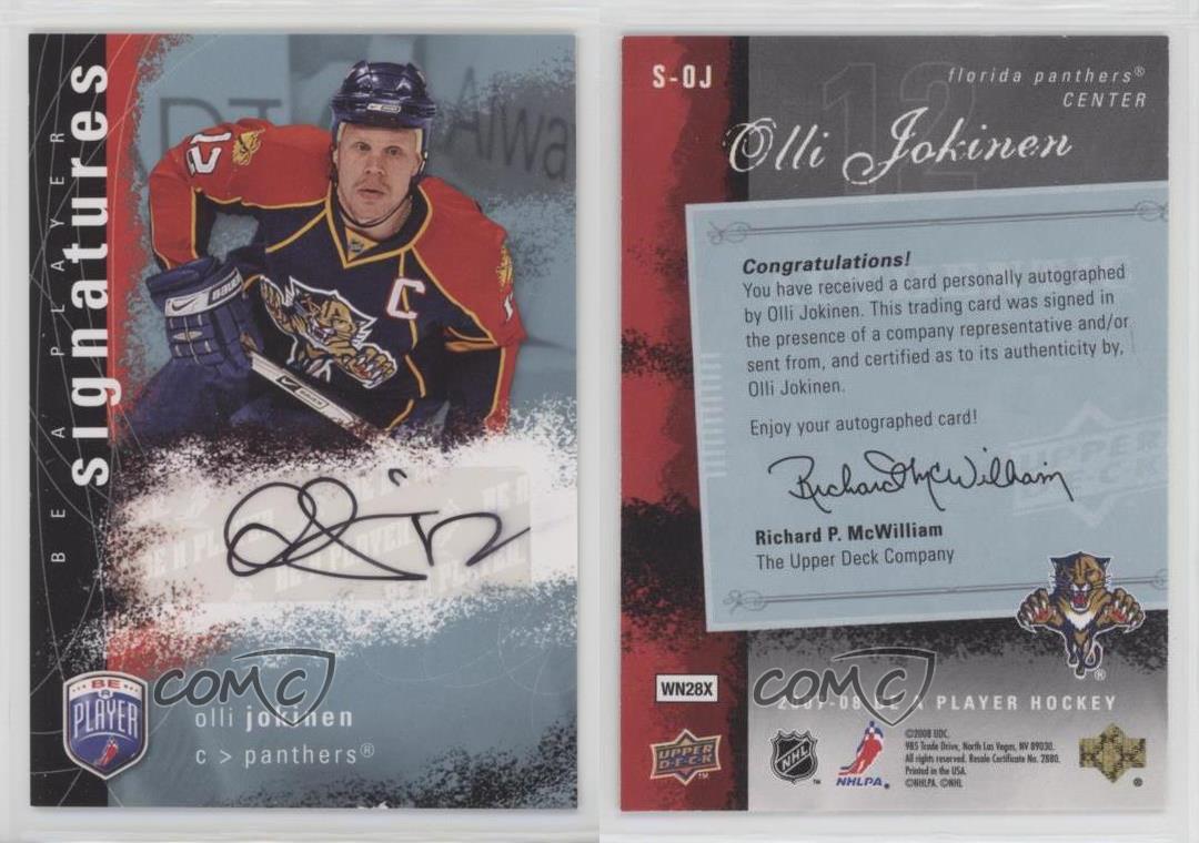 2007-08 Upper Deck Be a Player Signatures Olli Jokinen #S-OJ Auto - Picture 4 of 4