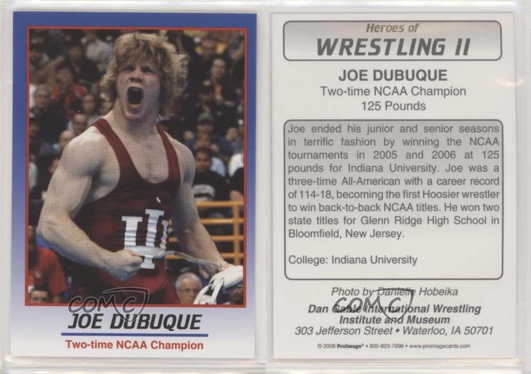 Joe Dubuque 2008 ProImage Heroes of Wrestling Card Indiana University Princeton 