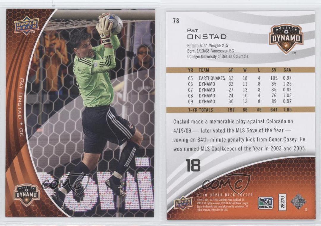 2007 Upper Deck MLS #48 Pat Onstad Soccer Card