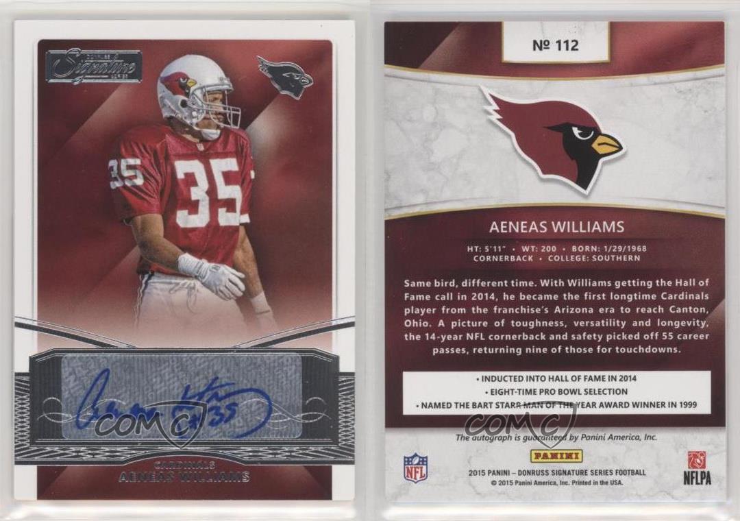 2015 Panini Donruss Signature Series Aeneas Williams #112 Auto HOF