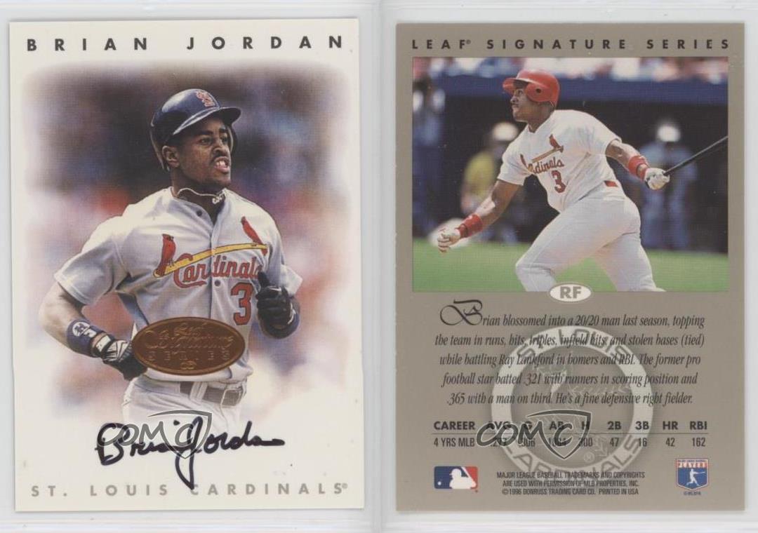 1996 Leaf Signature Series Auto Bronze Brian Jordan Auto