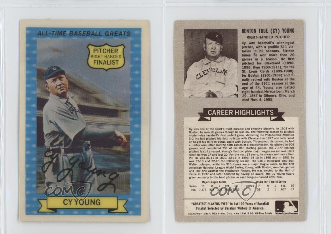 1970 Rold Gold All-Time Baseball Greats Cy Young #12 HOF