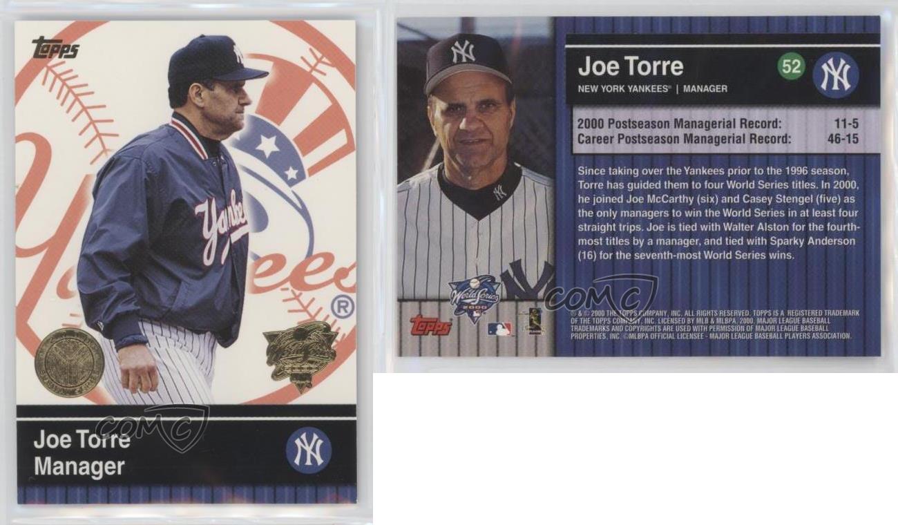 2000 Topps New York City Subway Series Joe Torre #52 HOF