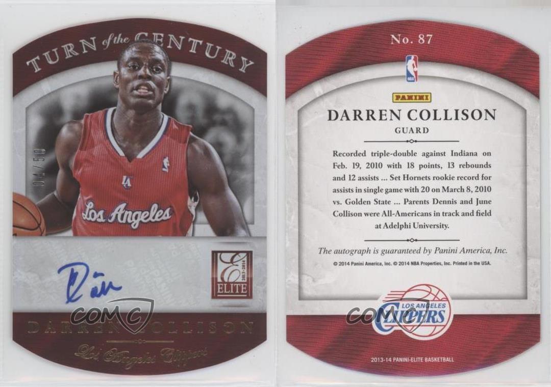 2013-14 Panini Elite Turn of the Century Signatures /50 Darren Collison #87 Auto