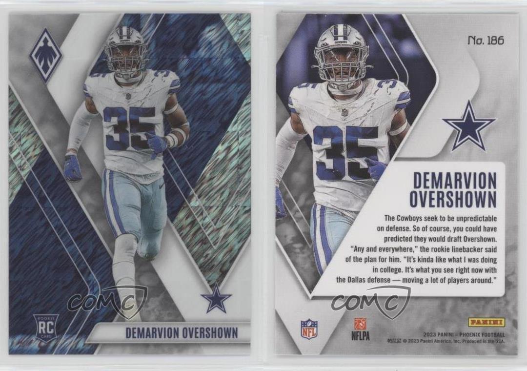 2023 Panini Phoenix Rookies White Shimmer DeMarvion Overshown #186 Rookie RC