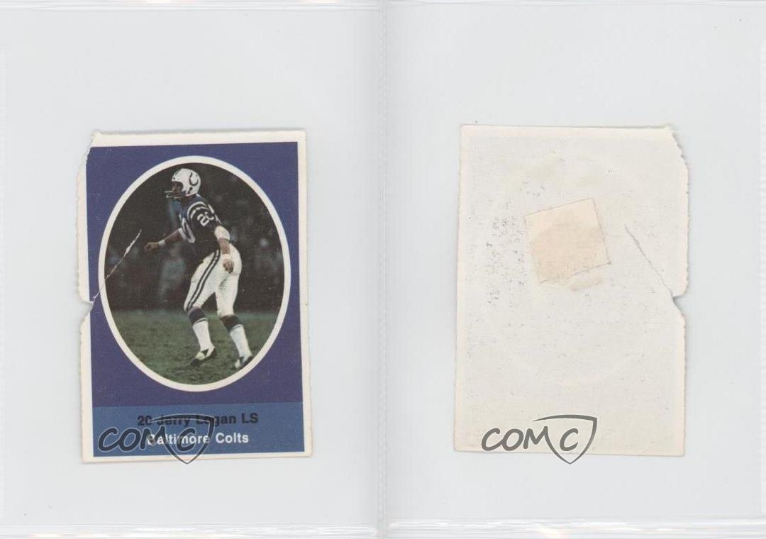 1972 SUNOCO STAMP JERRY LOGAN BALTIMORE COLTS 