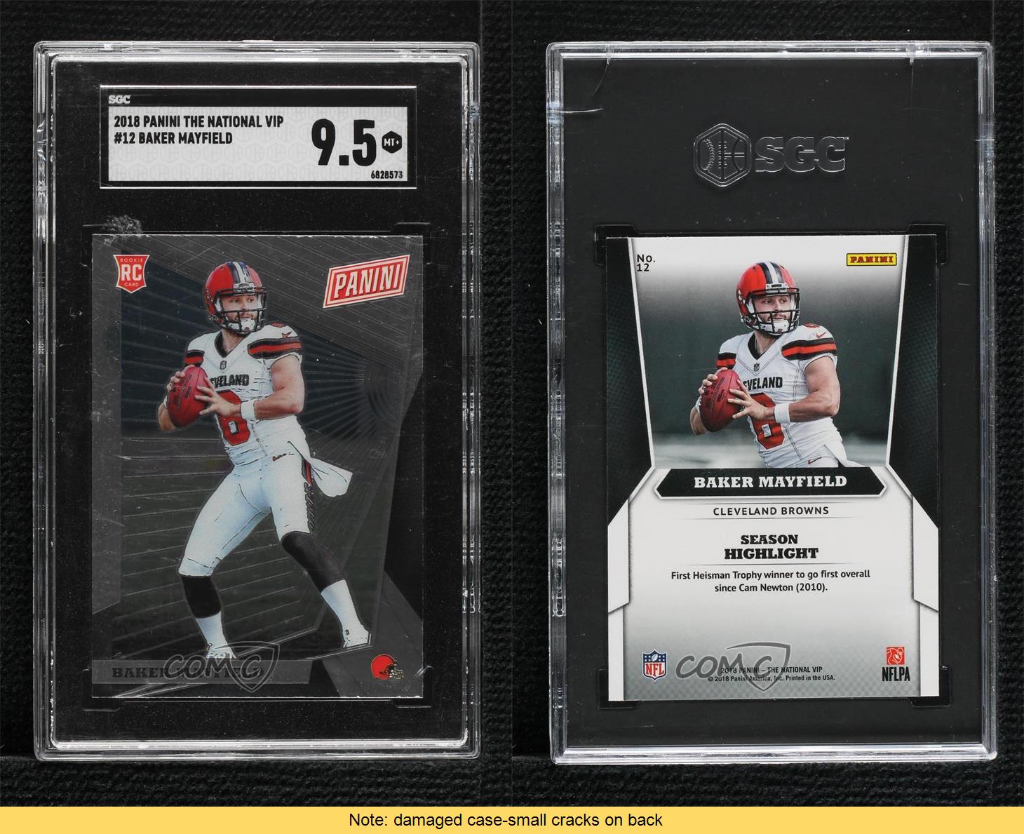 2018 Panini The National VIP Baker ventes exceptionnelles Mayfield #12 SGC 9,5 comme neuf + Rookie RC