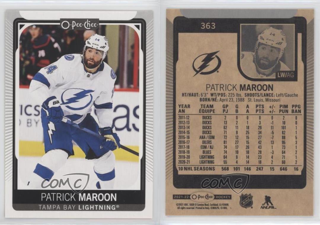 : 2021-22 O-Pee-Chee #363 Patrick Maroon Tampa Bay