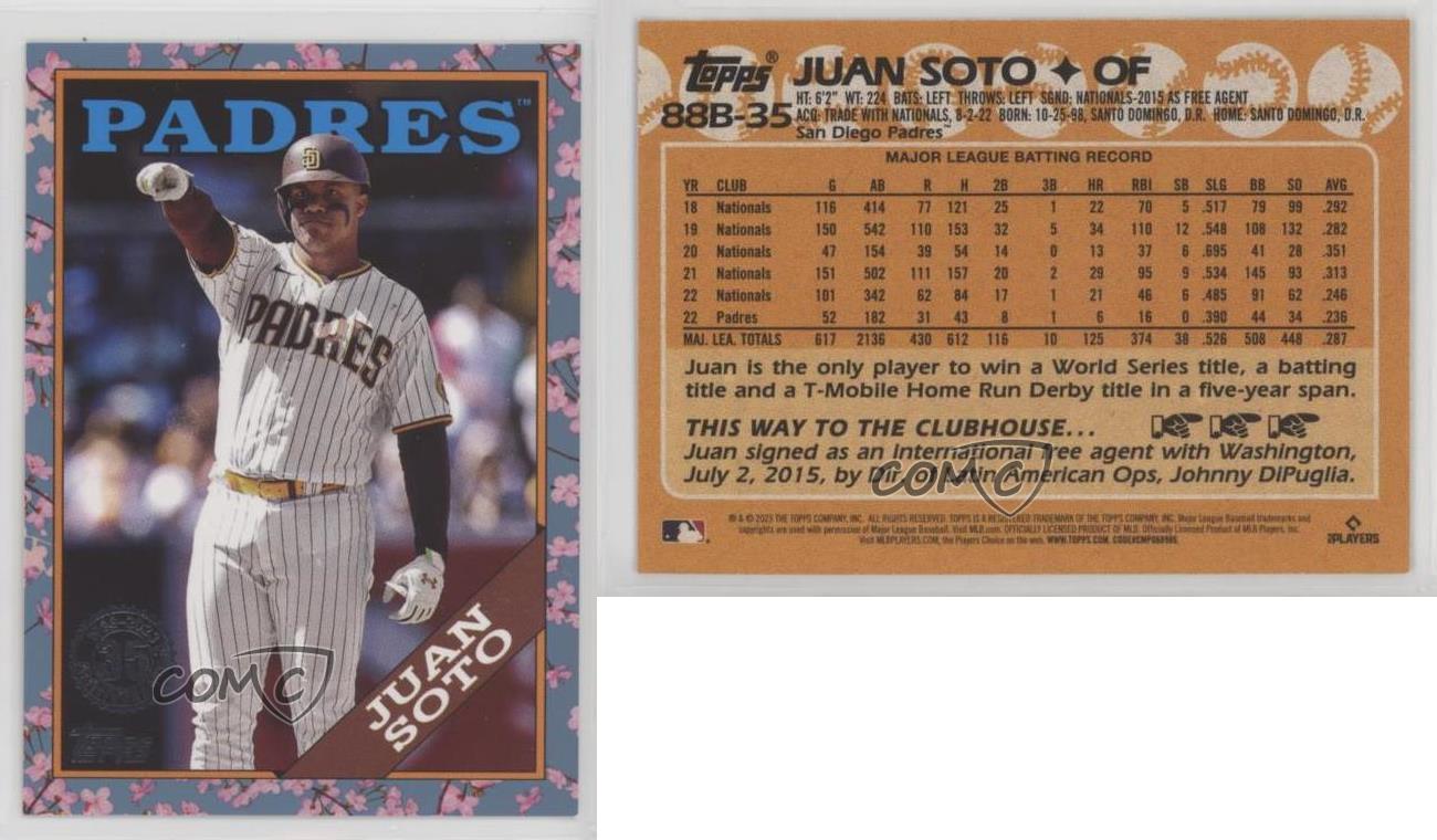kotosaページ 2023 Topps Japan Edition Cherry Tree 1988 Juan Soto #88B-35