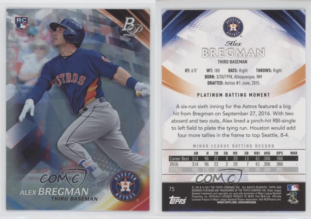 Alex Bregman 2017 Bowman Platinum Rookie Card