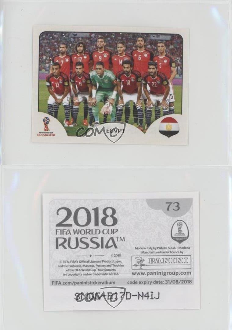 PANINI FOOT FIFA WORLD CUP RUSSIA 2018 a choisir EGYPTE STICKERS IMAGE 