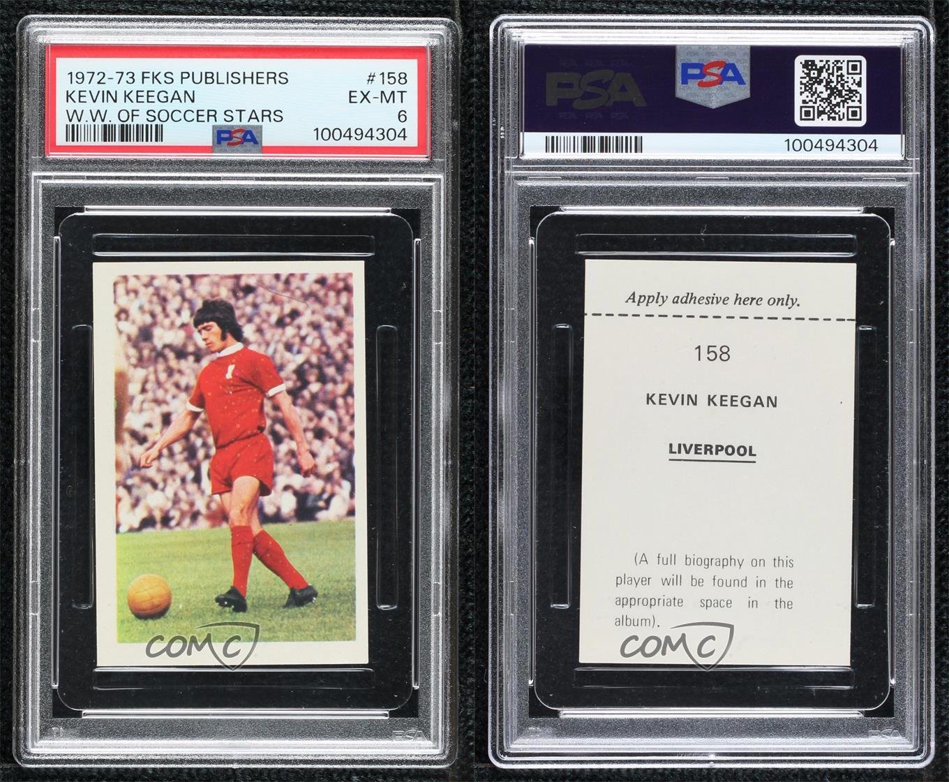 1972-73 FKS Wonderful World of Soccer Stars Kevin Keegan #158 PSA 6 - Picture 3 of 3