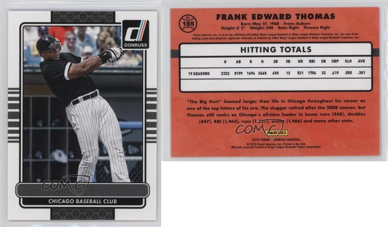 2015 Panini Donruss 185.2 Frank Thomas (No Name on Front