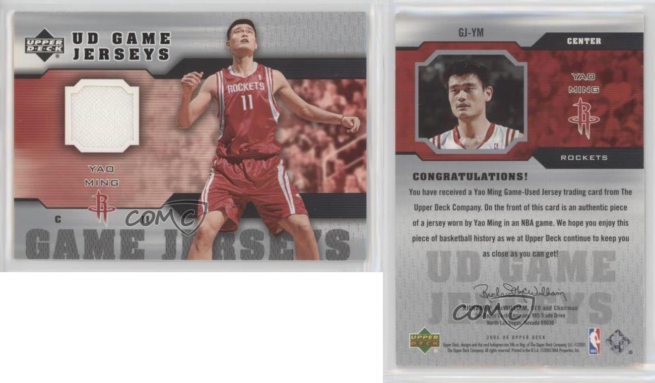 2005-06 Yao Ming Upper Deck GAME JERSEY RELIC #GJ-YM Houston Rockets H
