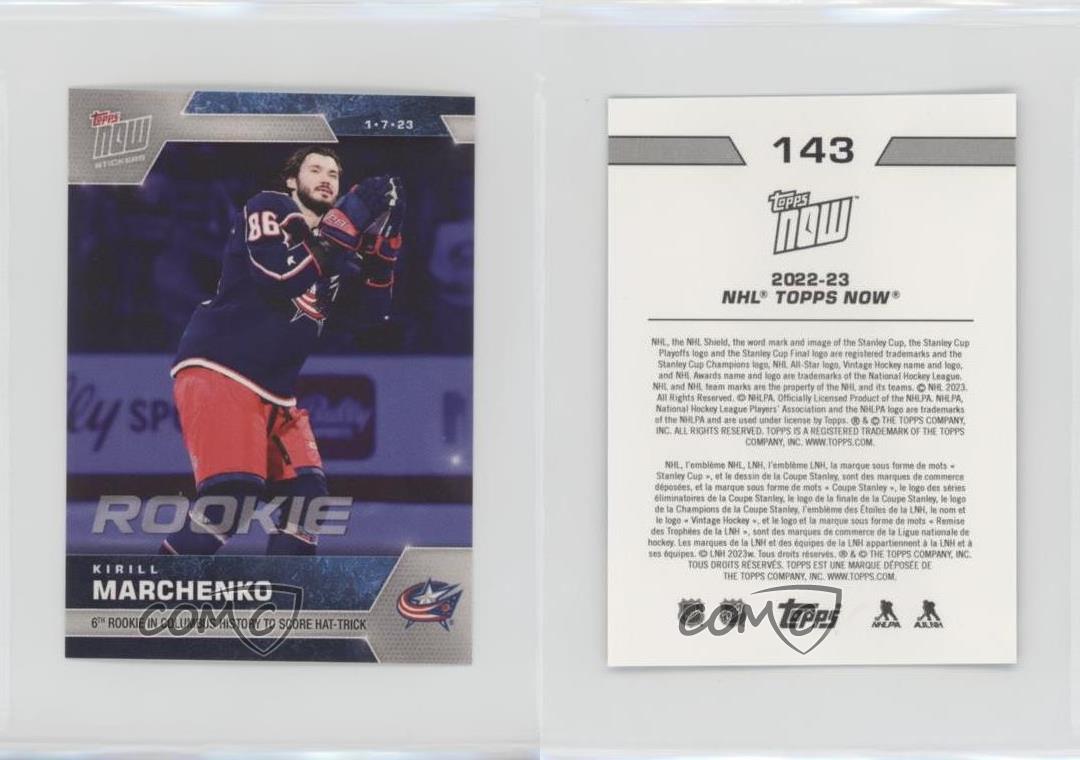 Kirill Marchenko - 2022-23 NHL TOPPS NOW® - Sticker #143 - PR: 484