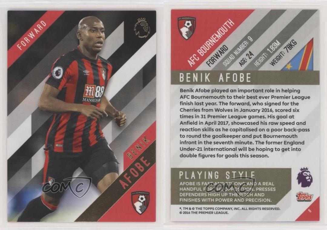 Topps Premier League Gold Soccer 2017/18 Parallel Base Red Card Selection 