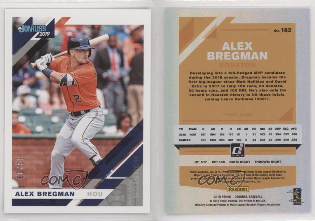 2019 Alex Bregman Orange Alt Game Used Jersey (Sz 40)