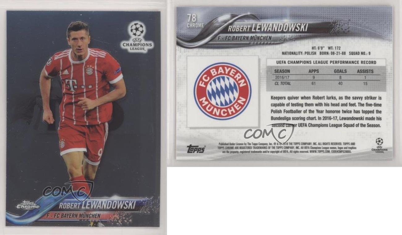 2017-18 Topps Chrome UCL Robert Lewandowski #78