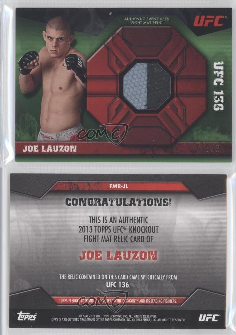 2013 Topps UFC Knockout Fight Mat Relic Green /88 Joe Lauzon #FMR