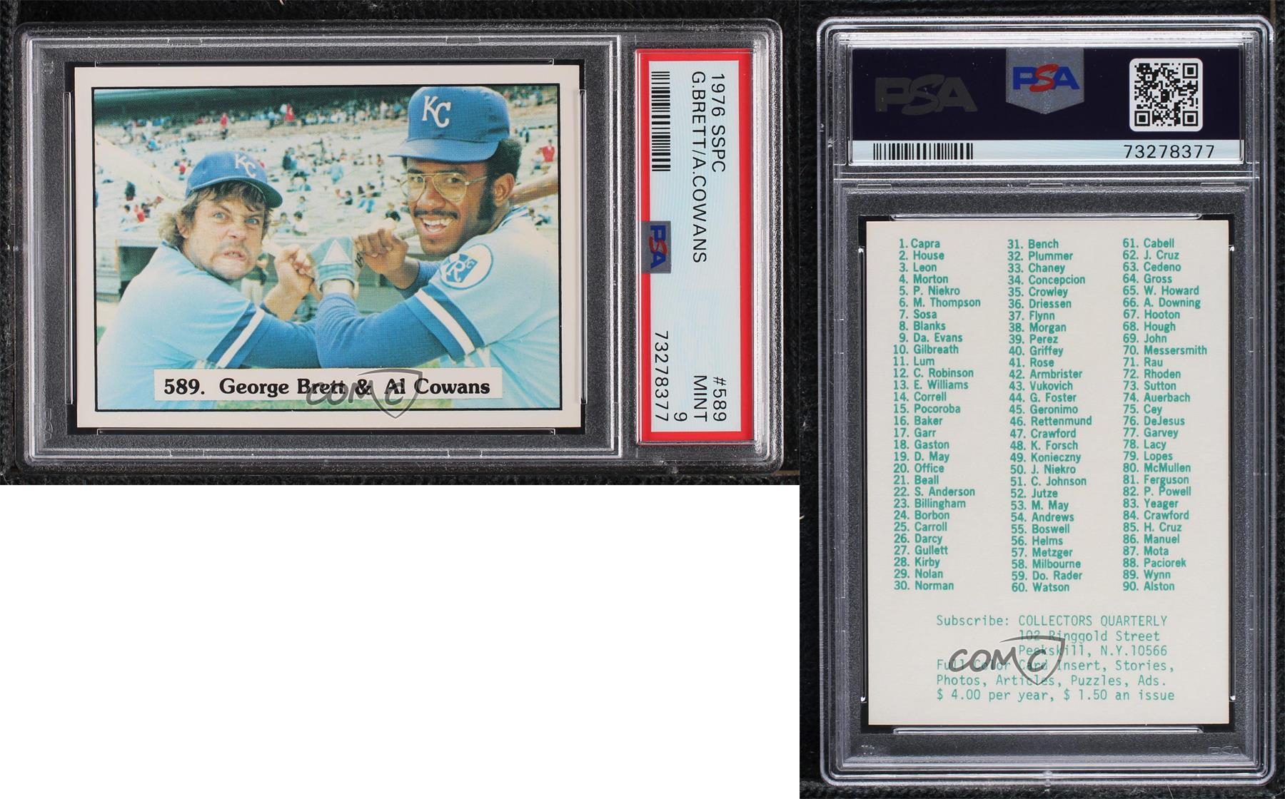 George Brett & Al Cowens Autographed Card - Memorabilia Center