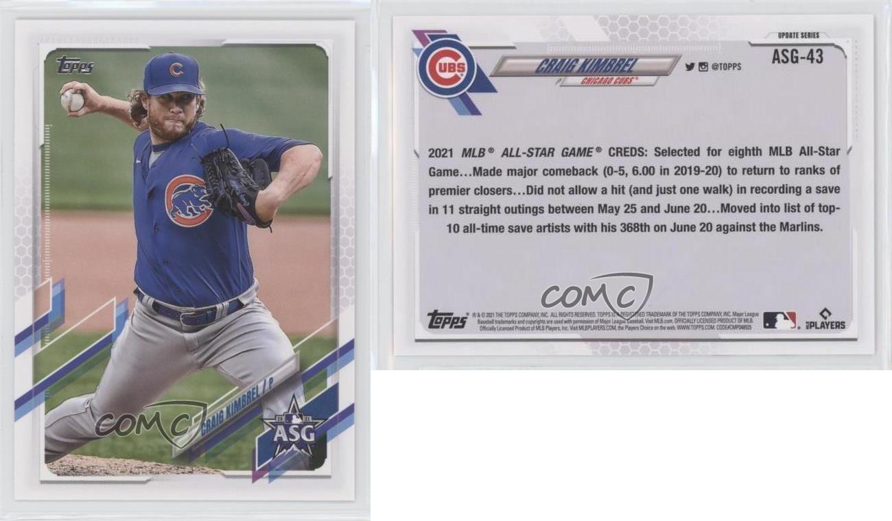 2021 Topps Update MLB All Stars Craig Kimbrel #ASG-43 Chicago Cubs