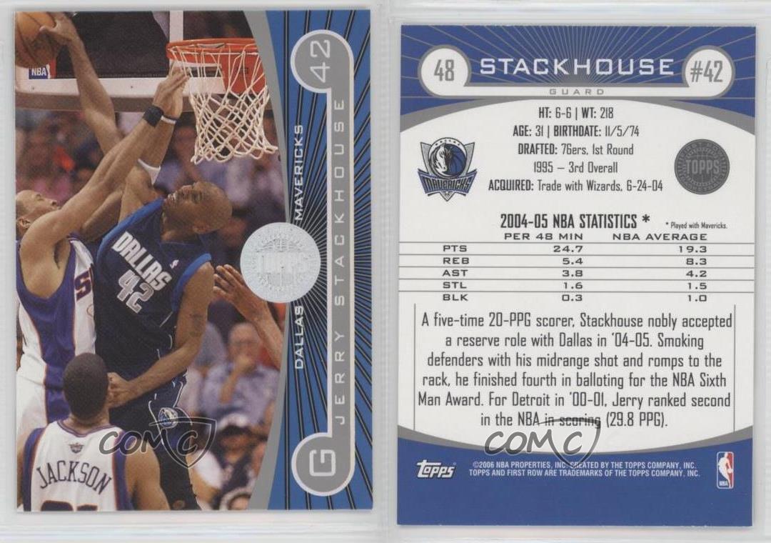 2005-06 Topps First Row Jerry Stackhouse #48