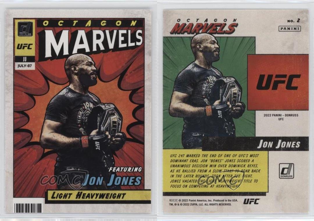 2022 Donruss UFC Octagon Marvels Jon Jones #2 - Picture 4 of 7