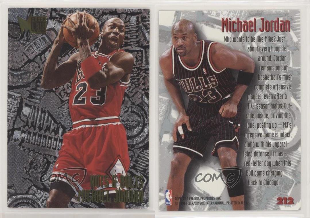 1995-96 Fleer Metal Michael Jordan #212 HOF | eBay