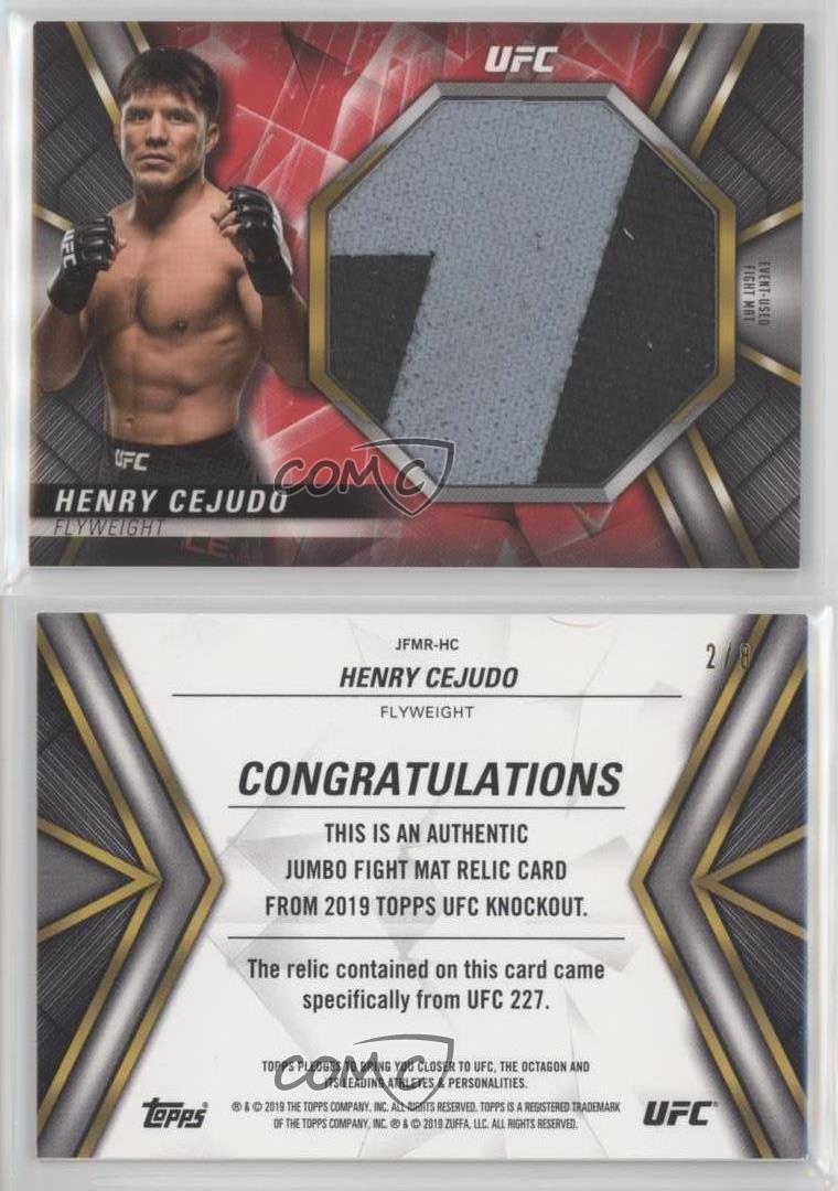 19 Topps Ufc Knockout Jumbo Fight Mat Relics Red 8 Henry Cejudo Jfmr Hc Ebay