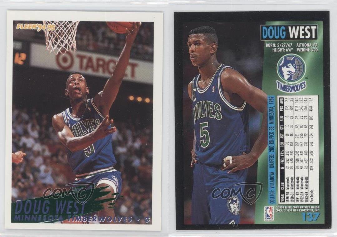 1994-95 Fleer #137 Doug West Minnesota Timberwolves Basketball Card | eBay