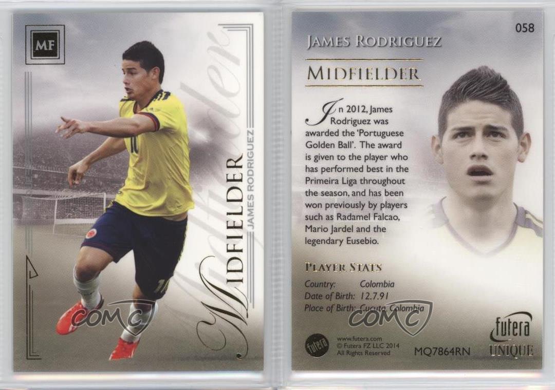 2014 Futera Unique Football Soccer Card Columbia JAMES RODRIGUEZ Rookie Mint 
