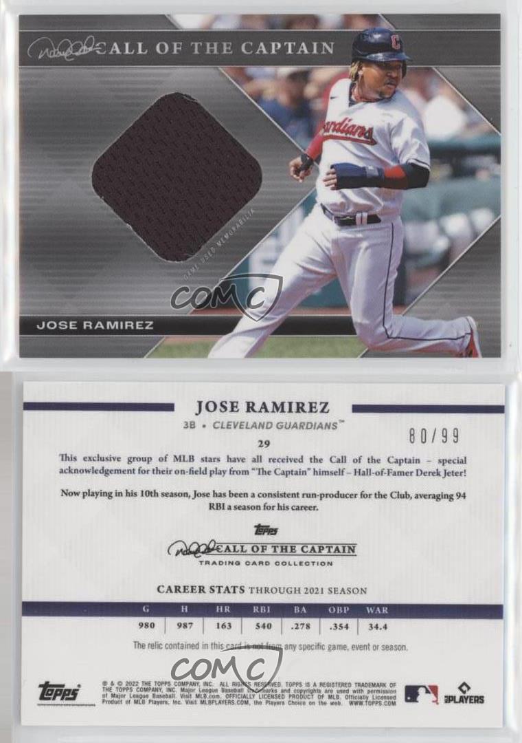 Jose Ramirez Topps Call of the Captain Derek Jeter Collection