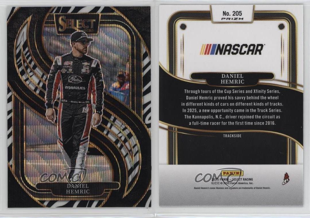 Panini Select Trackside Zebra Prizm Daniel Hemric #205 2025 - Imagen 3 de 3