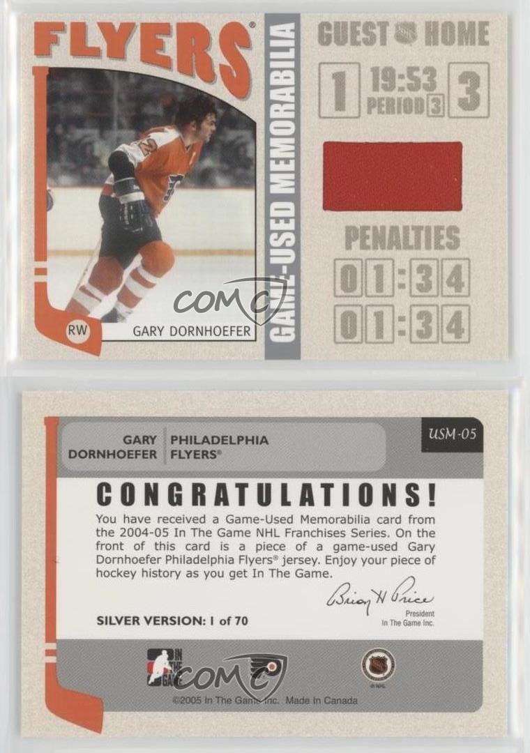 2004-05 ITG Franchises Update Edition Silver /70 Gary Dornhoefer #USM-05 - Picture 4 of 4
