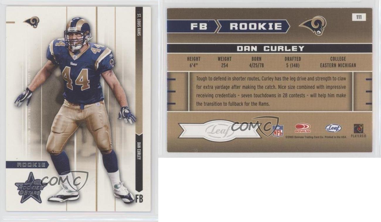 2003 Leaf Rookies & Stars Dan Curley #111 Rookie RC | eBay