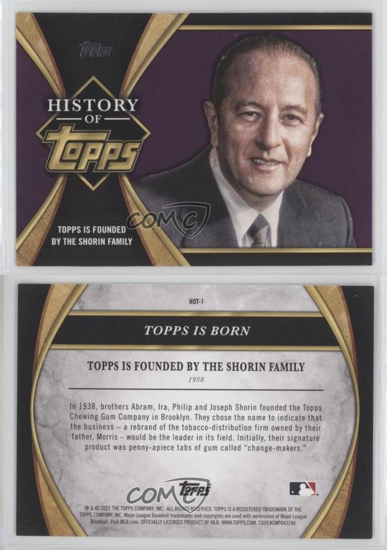 2021 Topps The History of Topps Topps is Founded by the Shorin Family  #HOT-1 | eBay
