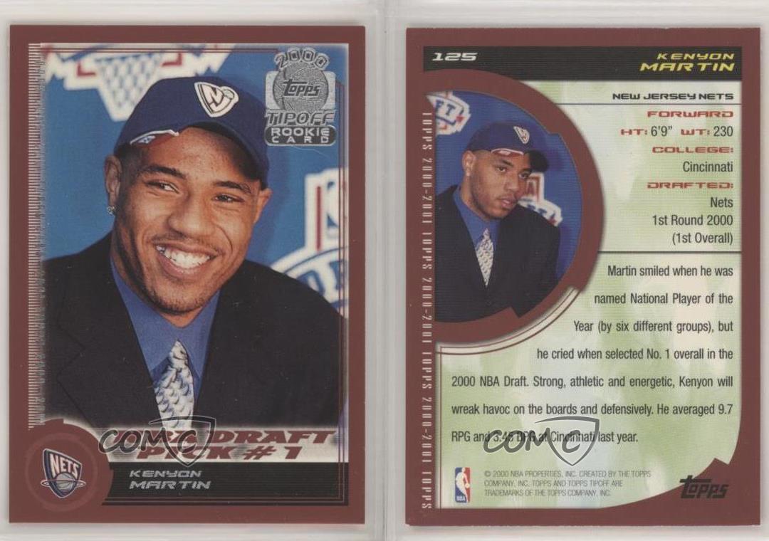 2000-01 Topps Tip-Off Kenyon Martin #125 Rookie RC - Picture 3 of 4