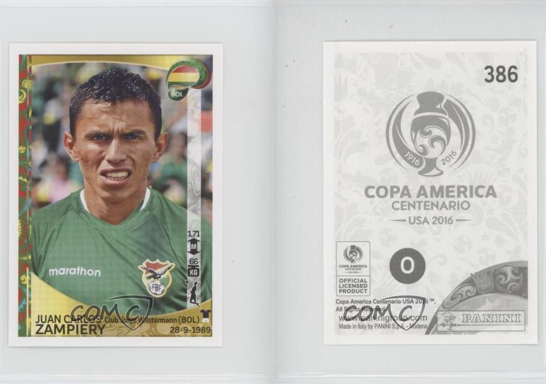 2016 Panini Copa America Centenario Album Stickers Juan Carlos Zampiery  #386 | eBay