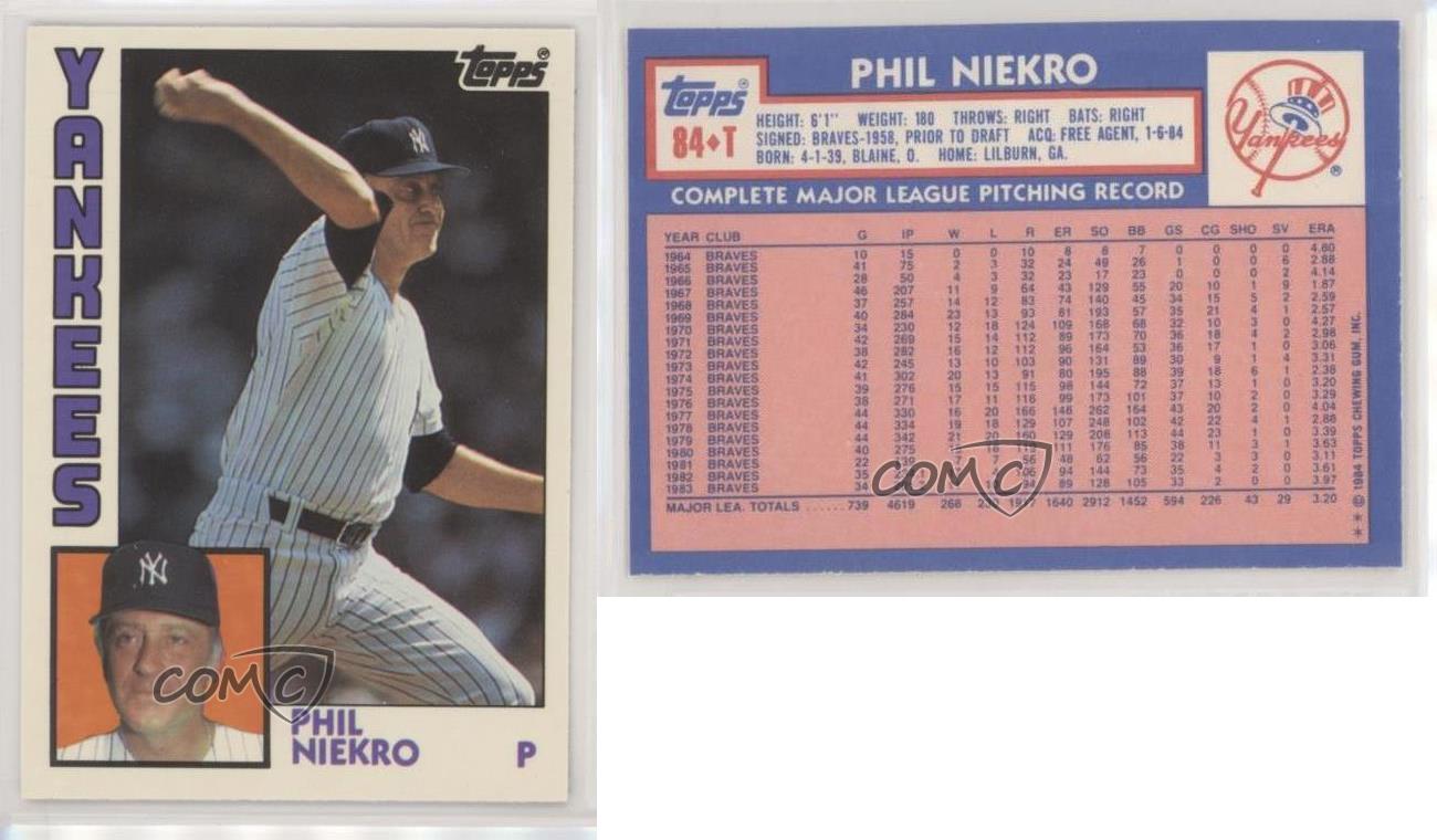 1984 Topps Traded Phil Niekro #84T HOF