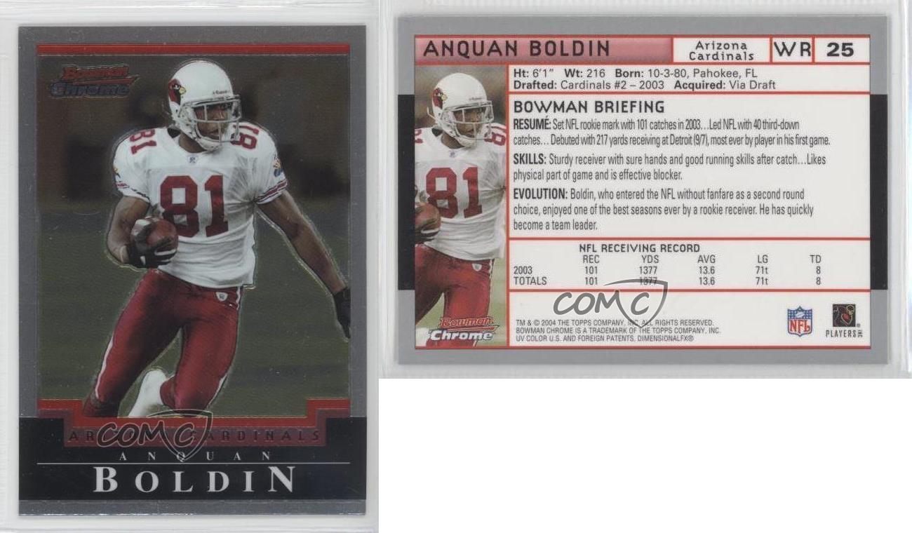2004 Bowman Chrome Anquan Boldin #25 - Picture 3 of 4
