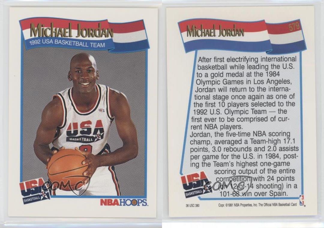 michael jordan 1992 usa basketball team card