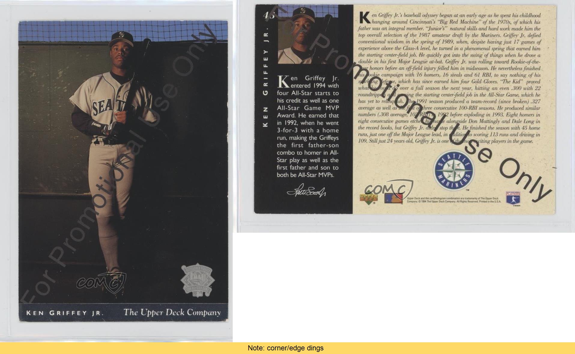 1994 Upper Deck Iooss Collection All-Star Jumbos Promo Ken Griffey Jr HOF - Picture 3 of 3