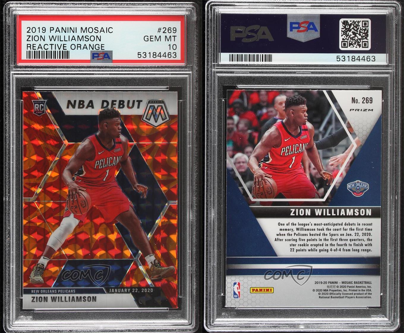 2019-20 Panini Mosaic NBA Debut Reactive Orange Prizm Rui