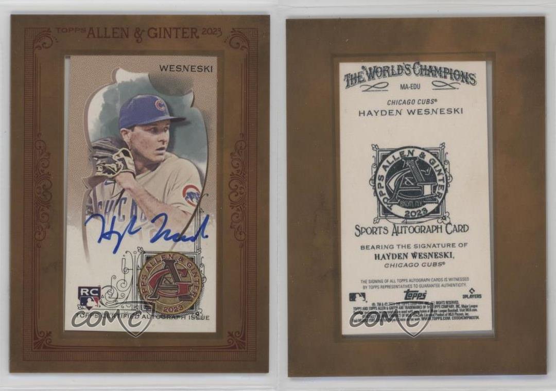 2023 Topps Allen & Ginter Framed Mini Hayden Wesneski #MA-EDU Rookie Auto RC