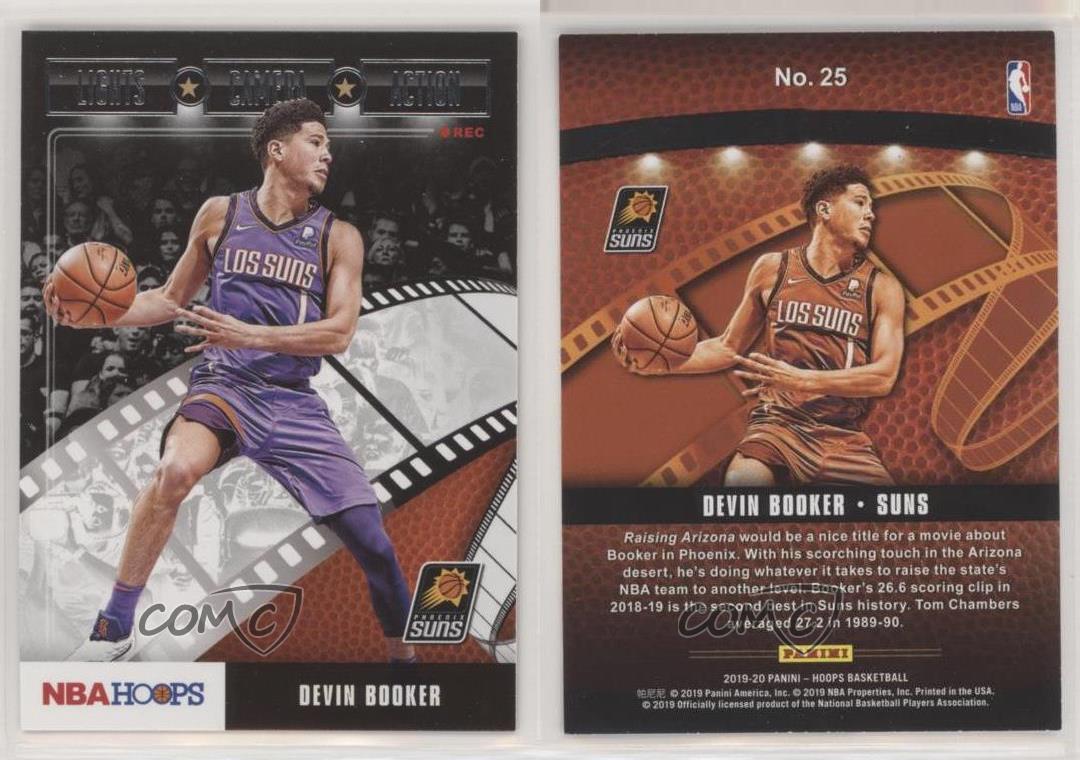 2019-20 Panini NBA Hoops Lights Camera Action Devin Booker #25