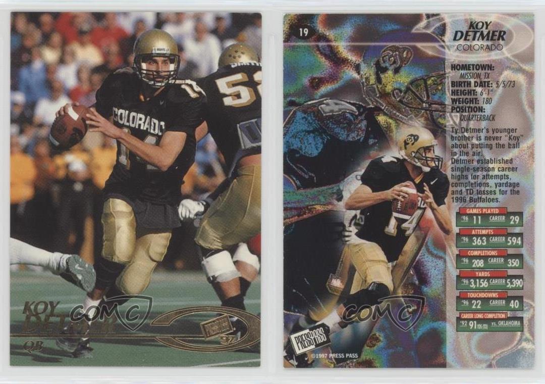 koy detmer autographed football