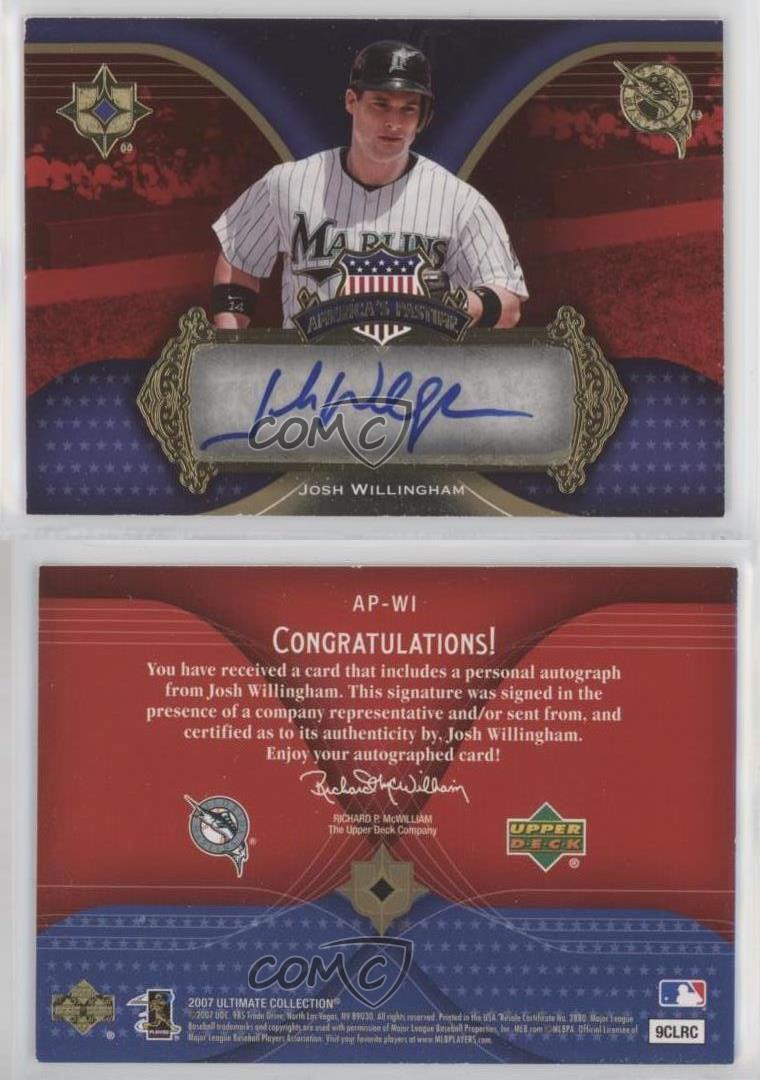 2007 America's Pastime Josh Willingham #AP-WI Auto Card Ultimate Collection